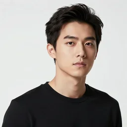 a man standing, white background