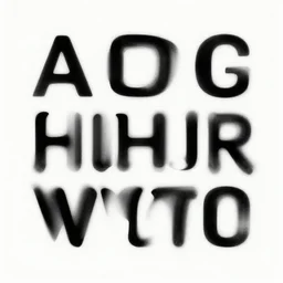 the alphabet in a font designed by Zaha Hadid