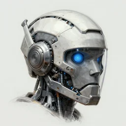 robot nano mechanical headgear helmet concept art detailed