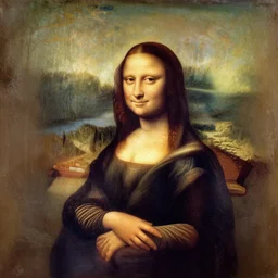 cave-painting cave-painting of the Mona Lisa