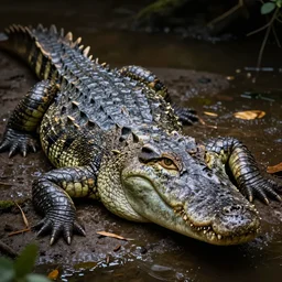 human crocodile, photograph captured at woodland creek