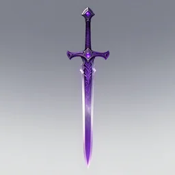 Cursed Sword, ornamental, purple glow, long, exquisite handle, concept art, trending on Artstation, artstationHD, artstationHQ, octane, cgsociety, HD