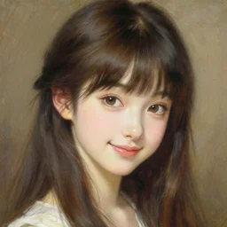 a very stunning portrait of a beautiful anime girl, sweet smile, detailed painting by gaston bussiere, craig mullins, j. c. leyendecker