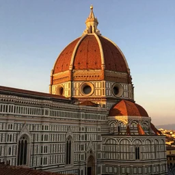 florence santa maria del fiore at sunset by titian, masterpiece of italian reinaissance painting