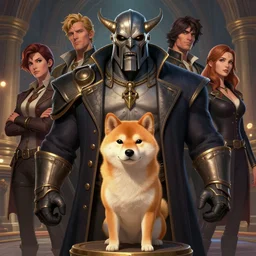 portrait of shiba inu as a doomguy in team fortress 2 style, tragic, elegant, fantasy, hd shot, digital portrait, beautiful, artstation, comic style, by artgerm, guy denning, jakub rozalski, magali villeneuve and charlie bowater