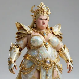 iridescent onyx and gold angry futuristic cyborg galactic himba young fat empress, organic cyborg, intricate, ornate, future baroque