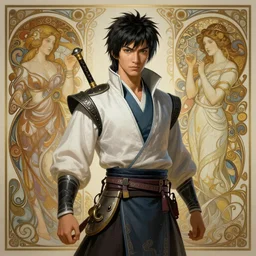 Prince Zuko from avatar the last airbender, fantasy, intricate, elegant, highly detailed, digital painting, artstation, concept art, matte, sharp focus, illustration, art by Artgerm and Greg Rutkowski and Alphonse Mucha