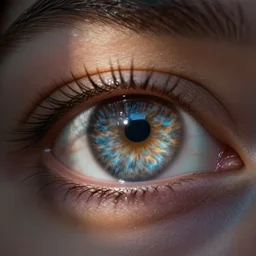 galaxy reflection in a eye