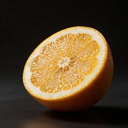 product photography sliced fruits, volumetric dramatic light, dark black background, sharp focus, highly realistic, octane render, art by greg rutsowski