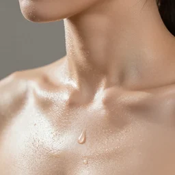 close - up, sweat skin woman, photorealistic