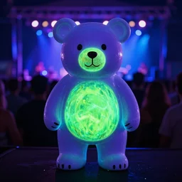 care bears at woodstock concert blacklight style