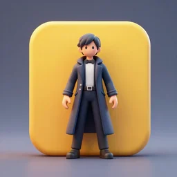 action figure of Dream from Neil gaiman's the sandman, product concept, 3d icon