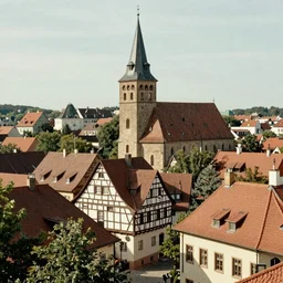 old german town, art by adolf hiltler