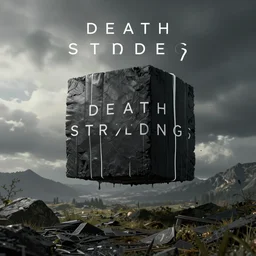 Death Stranding black cube in air, rendered in Unreal