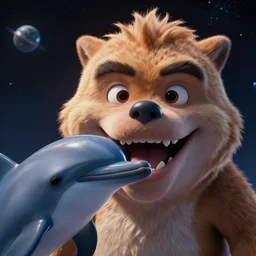 hyperrealistic film still of ace ventura searching for dolphin in space, stunning 3 d render, inspired by istvan sandorfi & greg rutkowski & unreal engine, perfect facial symmetry, dim volumetric cinematic lighting, 8 k octane comprehensive render, extremely hyper - detailed, incredibly lifelike attributes, intricate, real flesh texture, masterpiece, artstation, stunning,