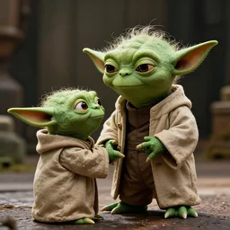 pepe the frog meets yoda in a scene from'the empire strikes back ', photorealistic, extremely detailed, hyper realistic, cinematic, masterpiece