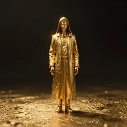 a beggar made out of gold