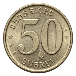 a photograph of a 5 0 cent coin depicting 5 0 cent