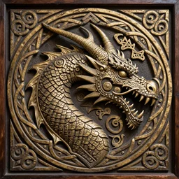 Dragon's Head, highly detailed, celtic art style