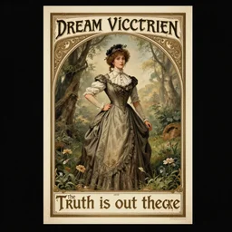 dream victorian - era style the truth is out there poster