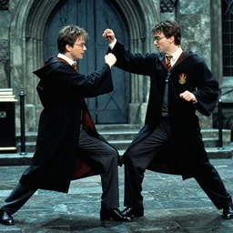 harry potter fighting agent smith from the matrix