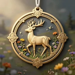 beautiful decorative ornament with spirit deer, decorative design, classical ornament, bilateral symmetry, symmetrical, centered, wildflowers, iconic, simple, stanley artgerm lau, wlop, rossdraws, james jean, andrei riabovitchev, marc simonetti, yoshitaka amano,