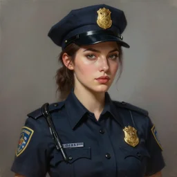 perfectly - portrait of a beautiful female bad cop dc character, intricate, highly detailed, digital painting, loose brush strokes, realistic shaded lighting, artstation, concept art, smooth, sharp focus, illustration, realism, oil painting, unreal engine 5, 8 k, art by sam spratt and peter mohrbacher