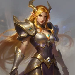 portrait of lux from league of legends, art by greg ruthkowski