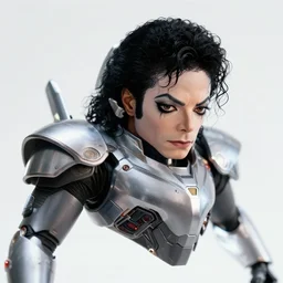 dynamic macro head portrait of dangerous michael jackson supervillain sci - fi armor by cory walker and ryan ottley and jack kirby and barry windsor - smith, comic, illustration, photo real