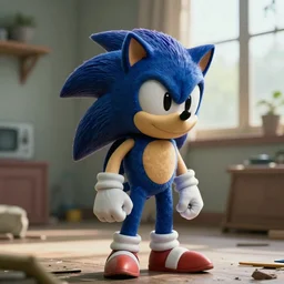 a beautiful photo zombie sonic the hedgehog, hyper realistic, natural light, concept art, by greg rutkowski, cozy atmospheric and cinematic lighting