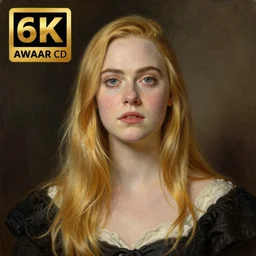 Painting of Elle Fanning by Gustave Doré. Extremely detailed. 4K. Award winning.