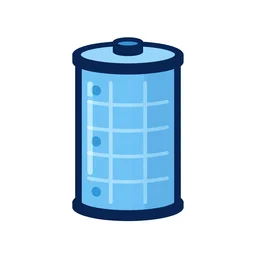 grid scale battery with solar icon