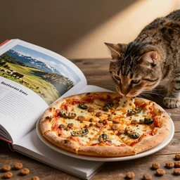 catfood pizza, cookbook photo