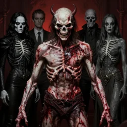a very evil depiction of a skinned bloody man in hell by lisa frank, alex grey, beksinski, giger, greg hildebrandt