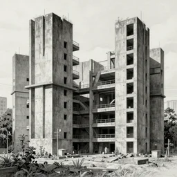 classical landscape sketches of brutalist concrete structures, masterpiece, insanely detailed and intricate, super detailed by tsutomu nihei