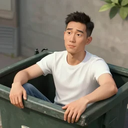 vince the sham - wow guy living in a dumpster