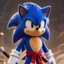 sonic the hedgehog as a samurai