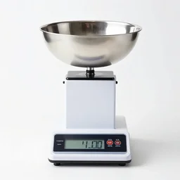 japanese kitchen scale, professional product shot, isolated on a pure white background, centered, entire object in frame, sharp focus, soft studio lighting