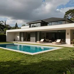 photo of a house with a pool and grass!!!!!!!!!