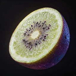 Digital painting. A cosmic slice of fruit. Unreal engine render.