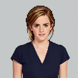 pixel art of Emma Watson