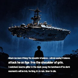 i've seen things you people wouldn't believe. attack ships on fire off the shoulder of orion. i watched c - beams glitter in the dark near the tannhauser gate. all those moments will be lost in time, like tears in rain. time to die
