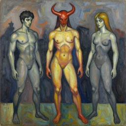 tonemapped personification of evil by ruan jia, seb mckinnon, ayami kojima, fauvism