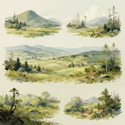 concept art designed as inspiration for a landscape artist