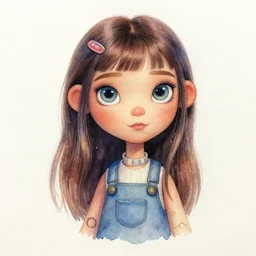 water color on paper, chica animatronic portrait, highly detailed, artstation, masterpiece, award - winning,