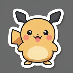cute miss mascot snubbull snubbull snubbull pokemon sticker art, cronobreaker, beeple game icon