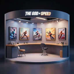 THE GOD OF SPEED 3D ART, art station