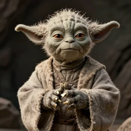 detailed ultrarealistic medium shot photography of nicholas cage as yoda cinematic