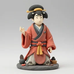 claymation, 3 d clay sculpture, made of clay, ukiyo - e sculpture, colorful, detailed, inspired by tsuchiya koitsu