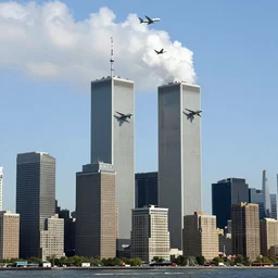 twin towers hit by planes